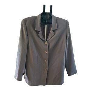 Venezia Four Button Notched Collar Plum Purple Blazer Size 14